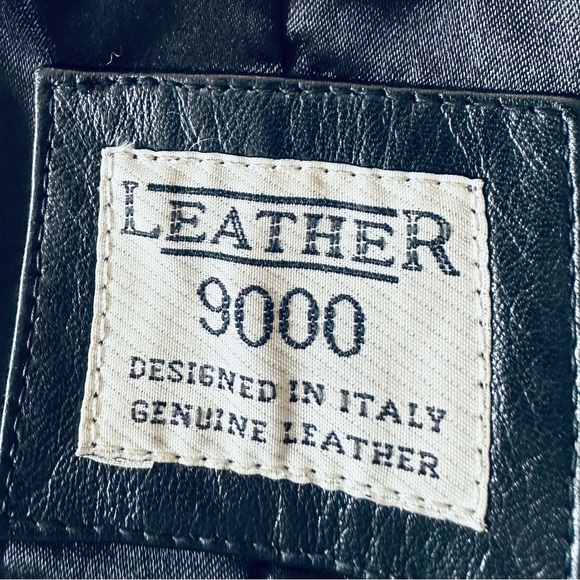 Leather 9000 Vintage 80s Rounded Collar Patchwork Buttery Soft Leather Jacket - Picture 10 of 10